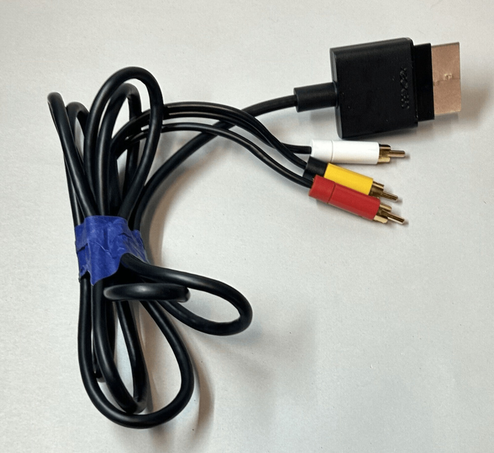 Genuine Official OEM Microsoft XBOX 360 S Slim Composite AV Audio Video Cable